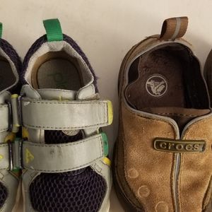 Two pairs of toddler boy shoes